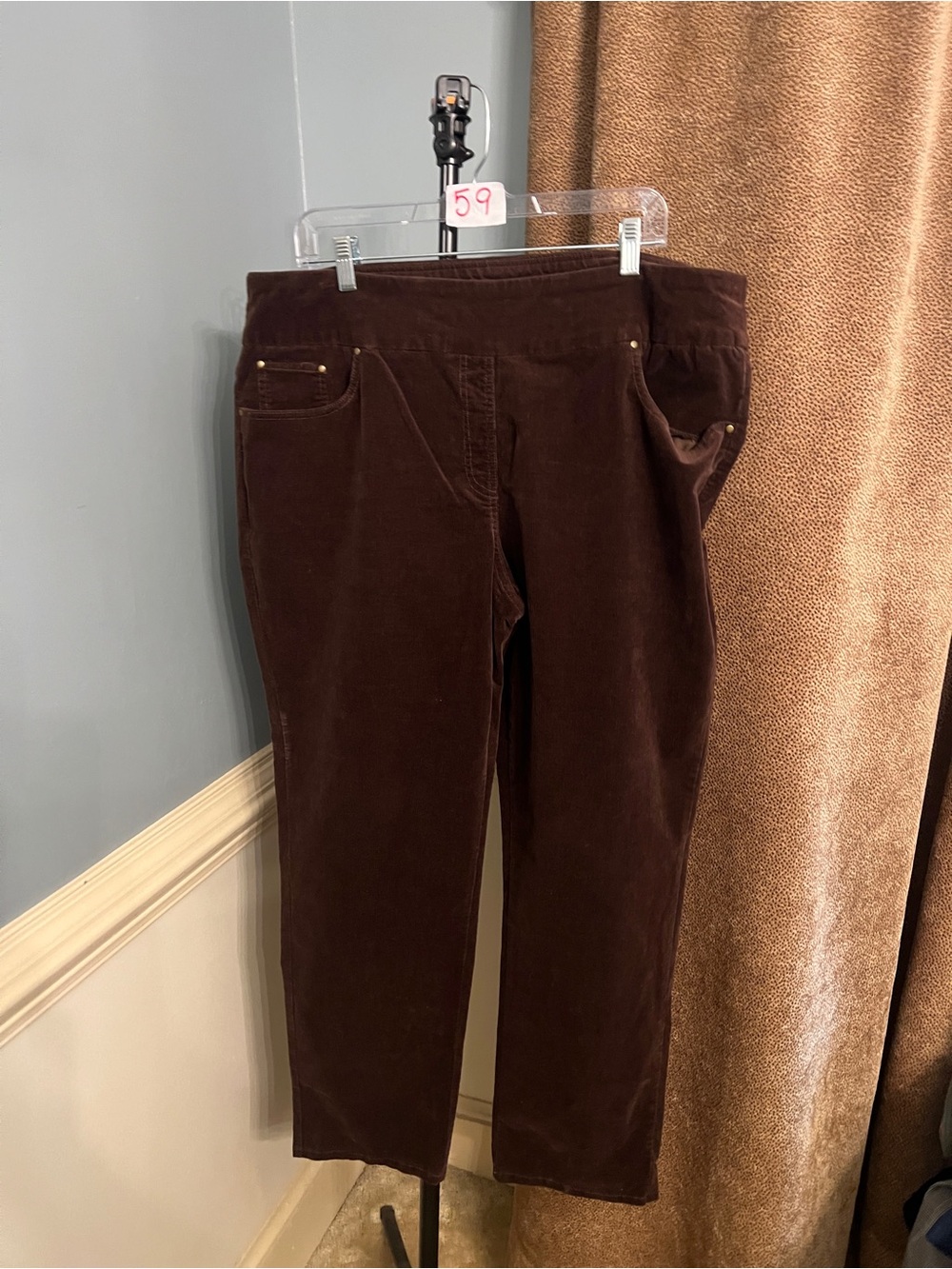 Ruby Rd. Brown Corduroy Pull-On Pants